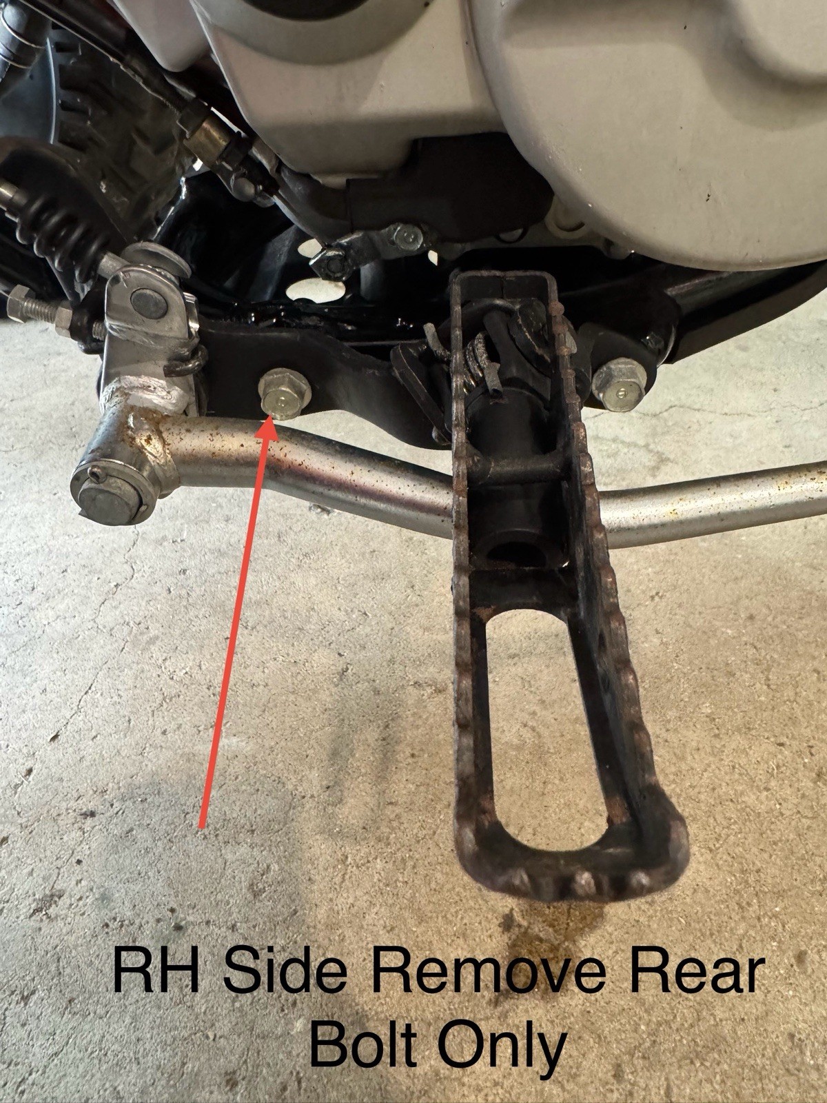 HONDA BIG RED 250 250ES HEEL GUARD FOOT REST 85-88 HONDA BIG RED