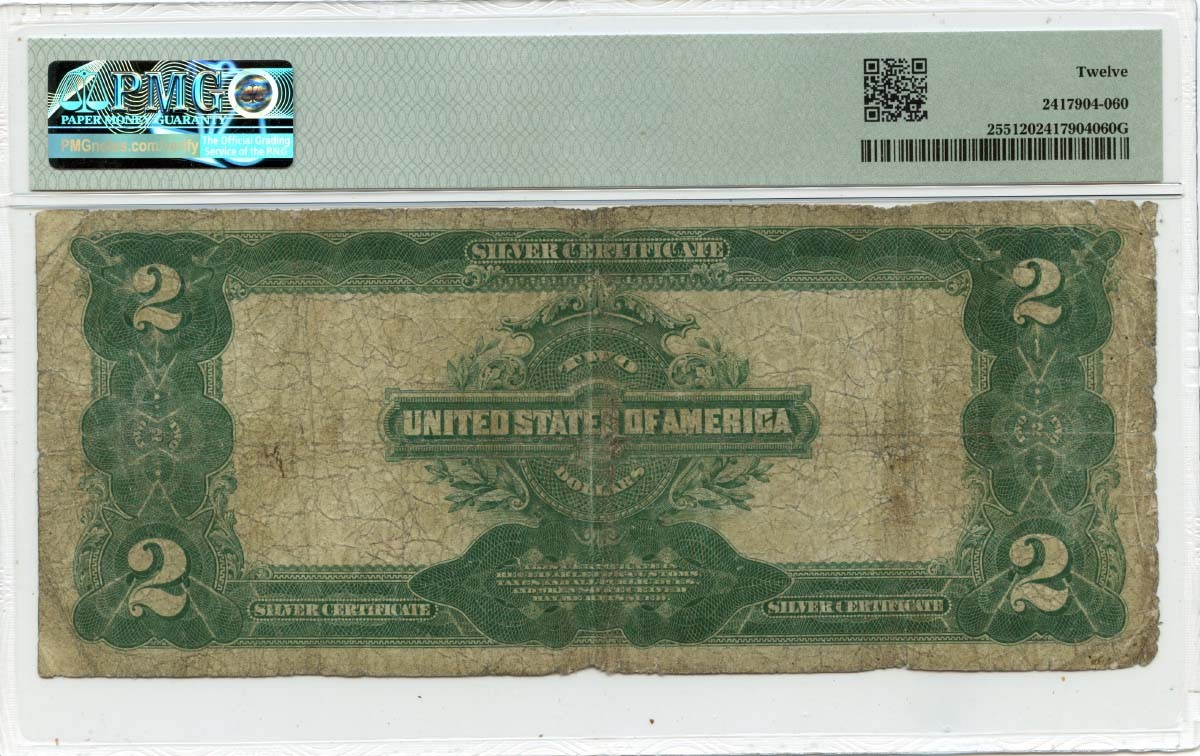 1899 $2 Silver Certificate FR#255 PMG F12 Mini Porthole