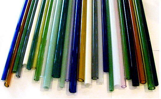 Devardi Glass COE 33 Boro Tubing, 30 Colored Borosilicate 12" Tubes Lampworking