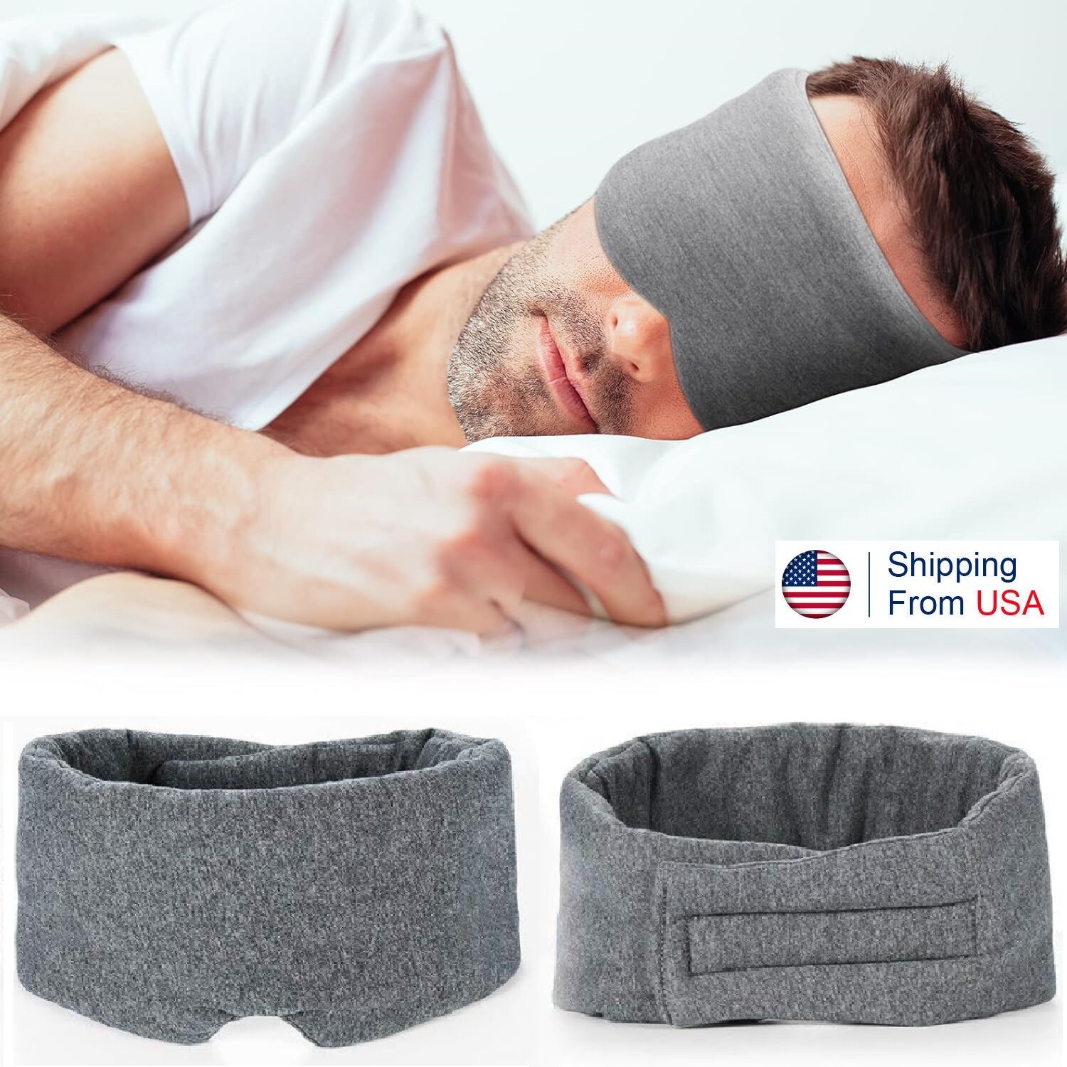 Cotton Eye Mask Handmade Blindfold Travel Adjustable Sleeping Mask Women Men USA