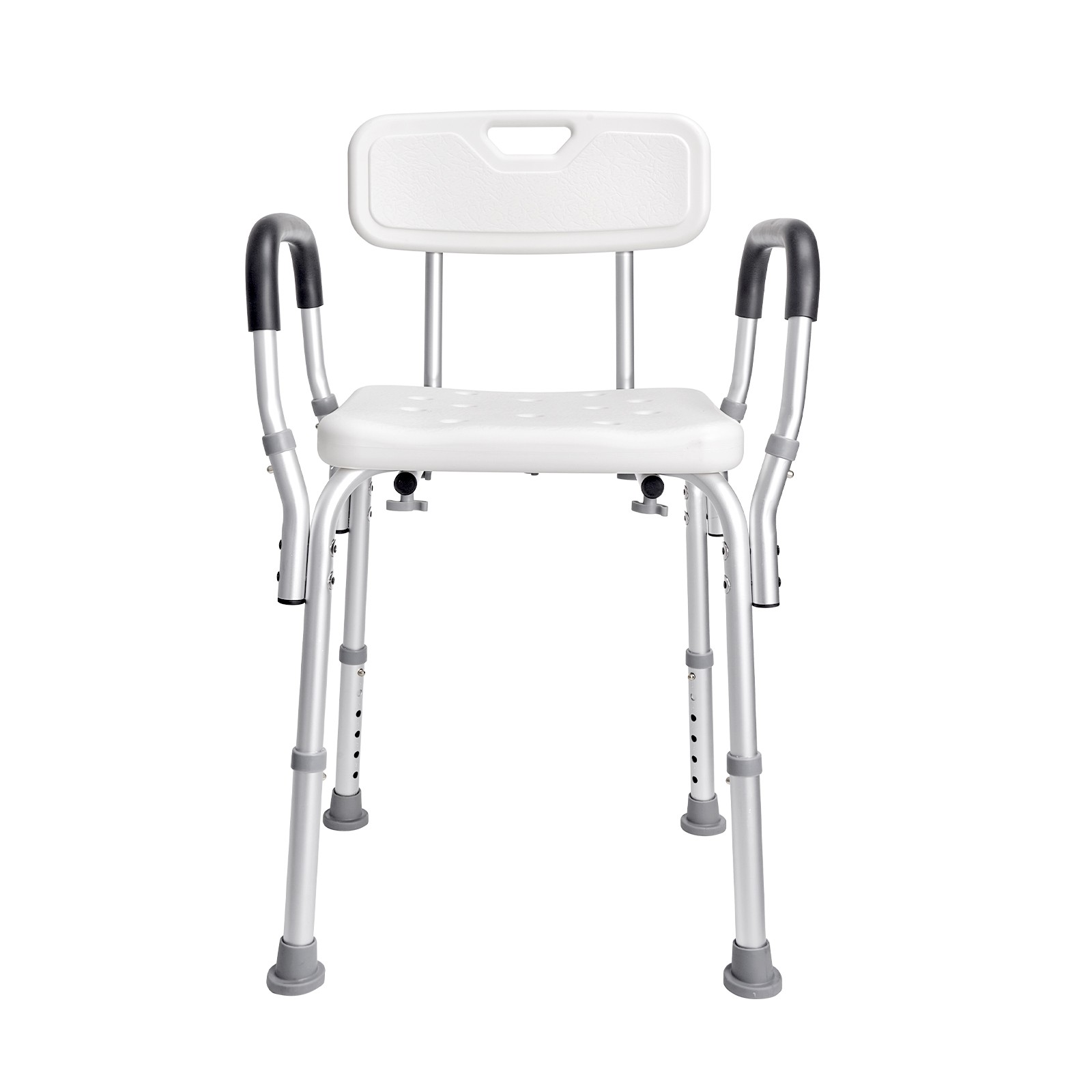 Shower Chair 350lb Adjustable Bath Bench Seat with Back and Arms