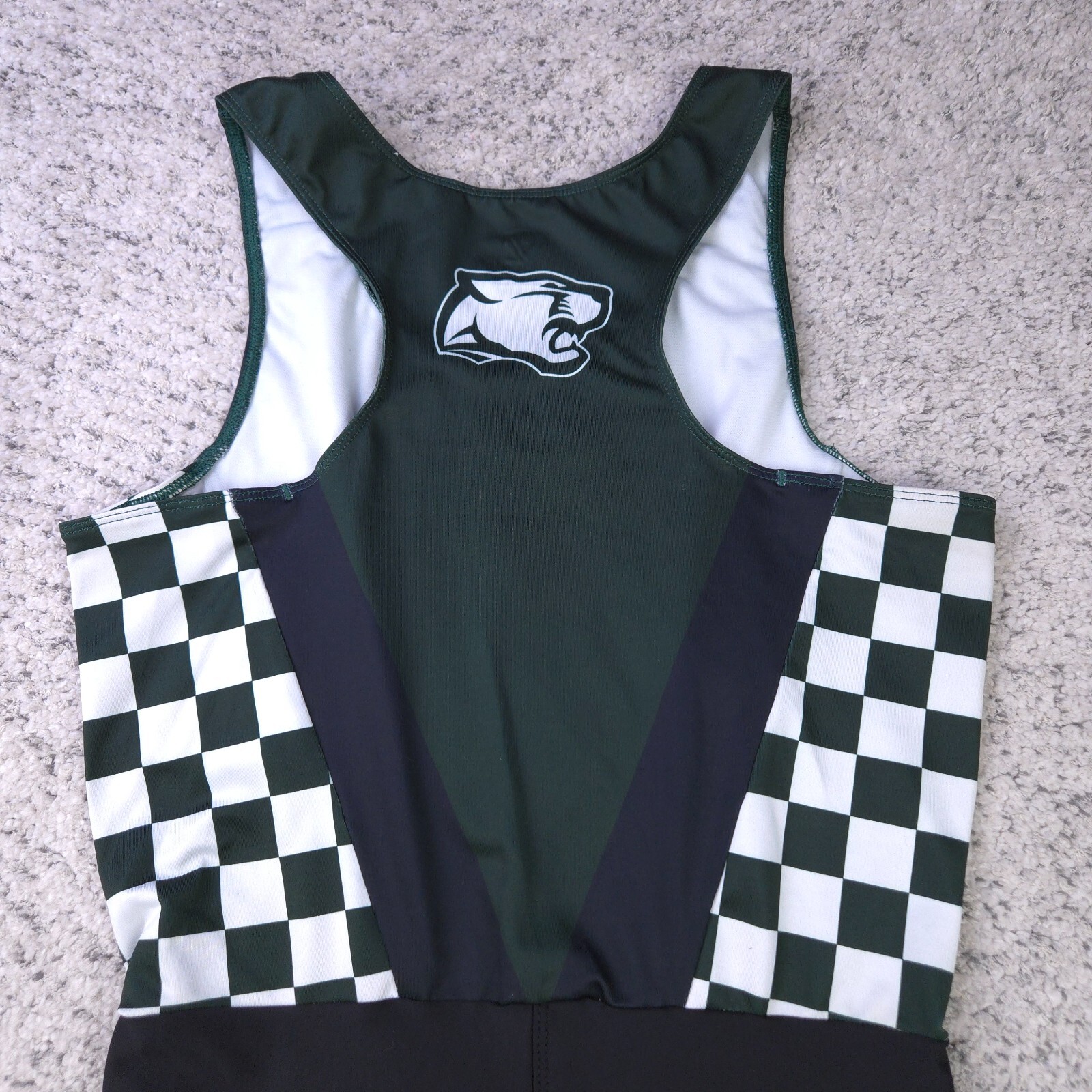 Pine Crest Wrestling Singlet Mens Medium Panthers JL Racing Florida Green Black