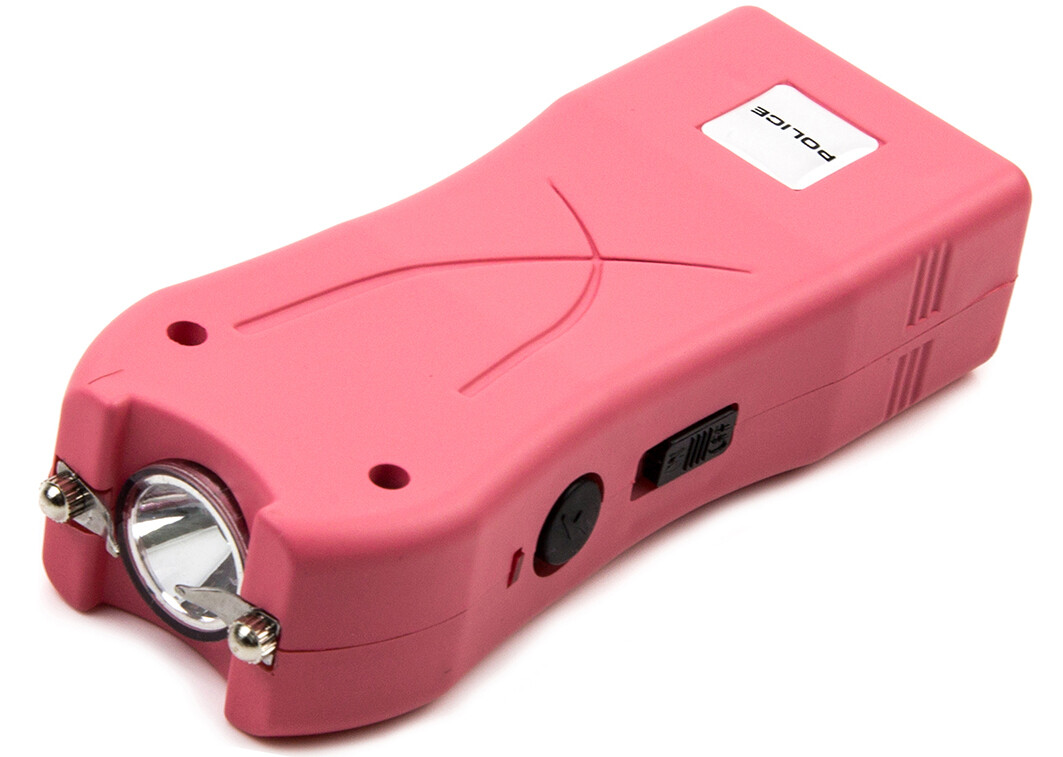 POLICE Stun Gun Pink 398-550 BV Mini Rechargeable LED Flashlight