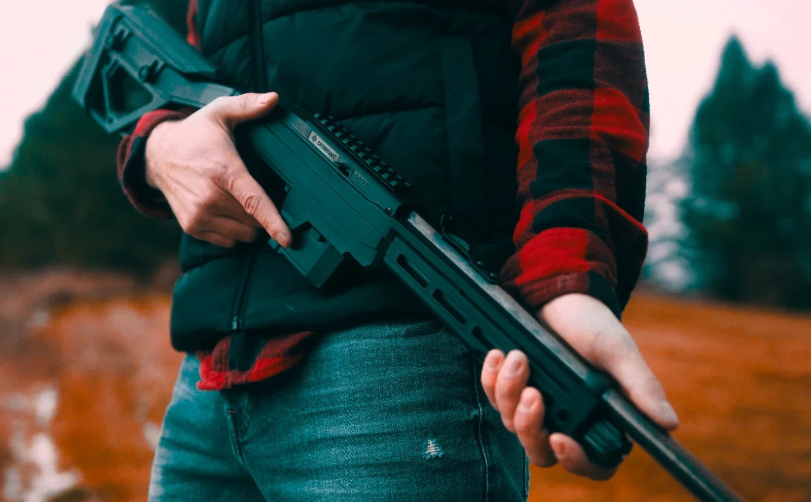 Crosman 1077 Tactical .177 Caliber CO2 Pellet Air Rifle 780 FPS