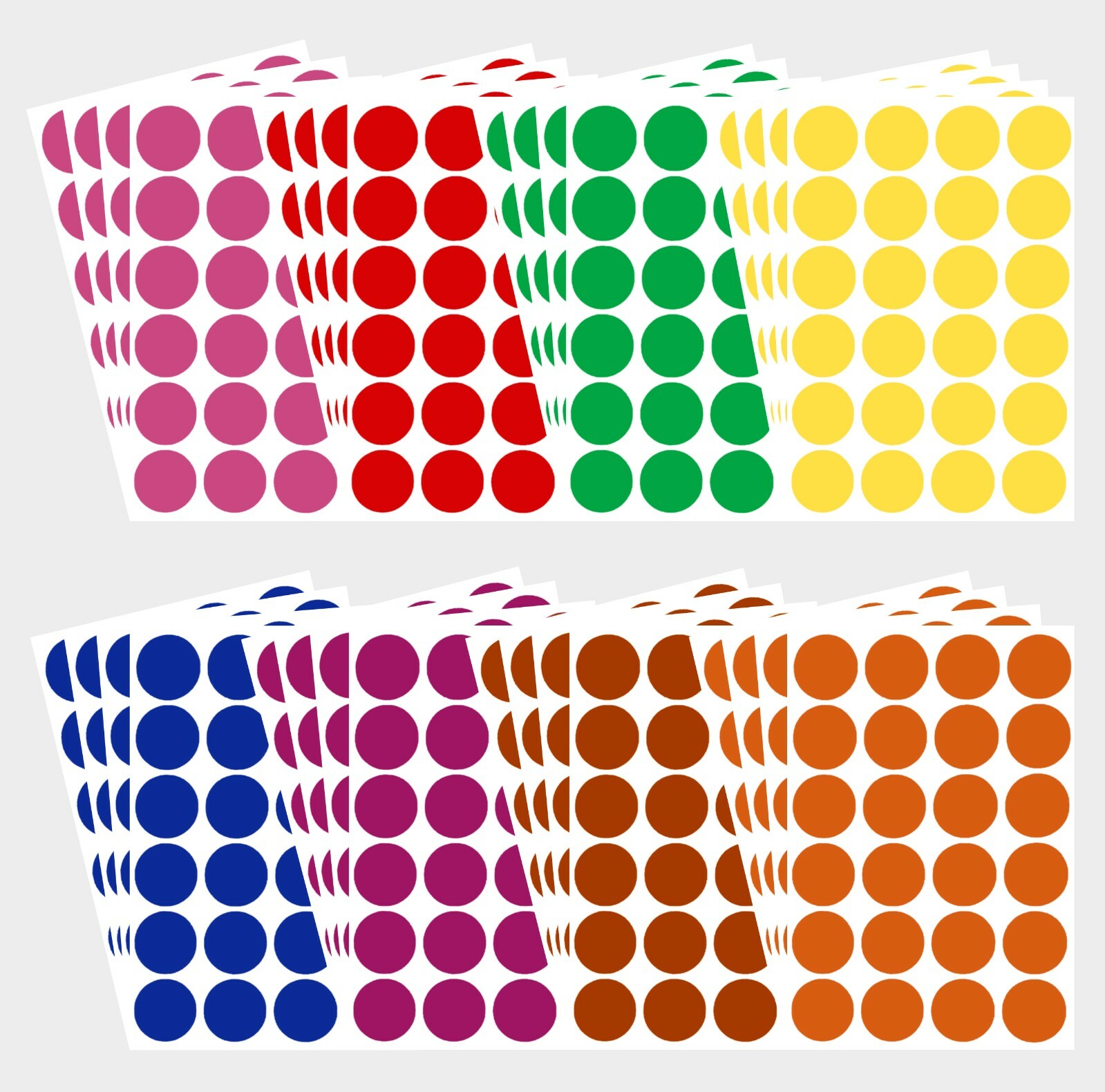 Round Dot Stickers 25mm Round Color Coding Labels Permanent Adhesive 1 Inch