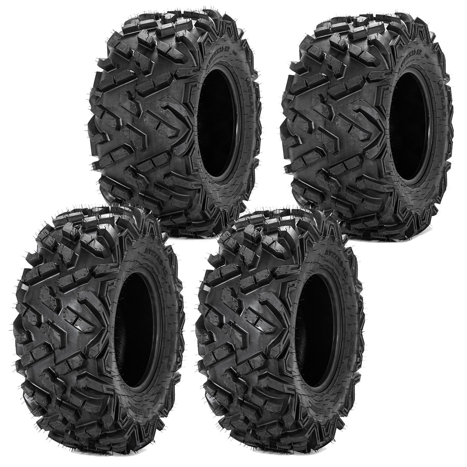 Set 4 ATV UTV Tires 27x9-12 27x11-12 6PR All Terrain Mud Tires 27x9x12 27x11x12