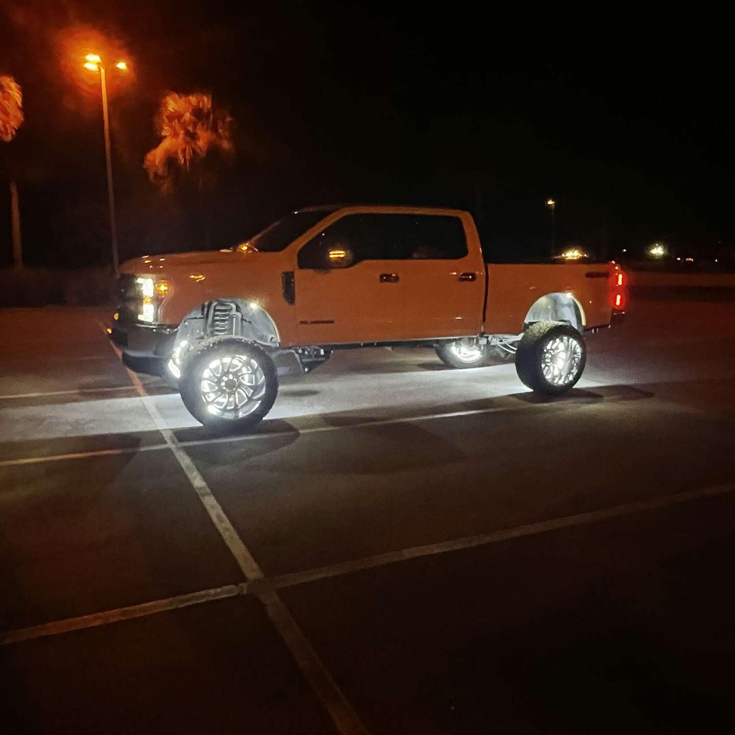 Set of (4) 17.5" Brightest QUAD ROW Solid WHITE Car Trucks LED Wheel Rim Lights