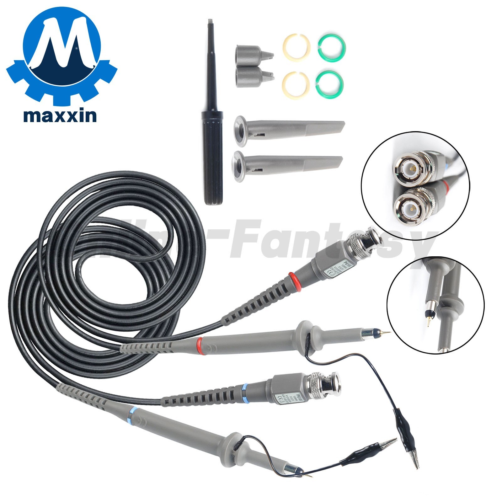 2X100MHz Oscilloscope Scope analyzer Clip Probe test leads kit for HP Tektronix