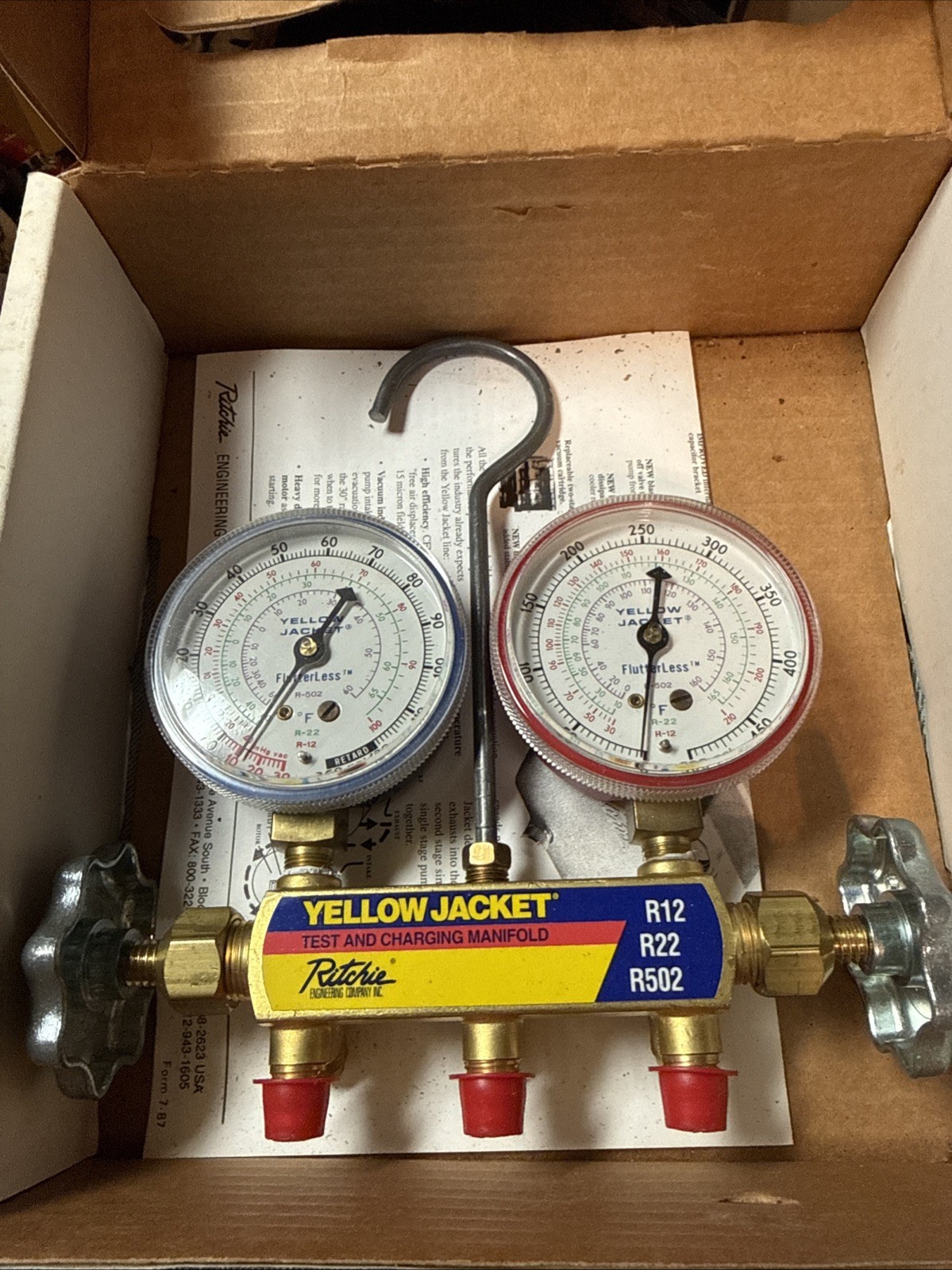 Yellow Jacket 41215 Testing & Charging Manifold Gauges R12 22 502