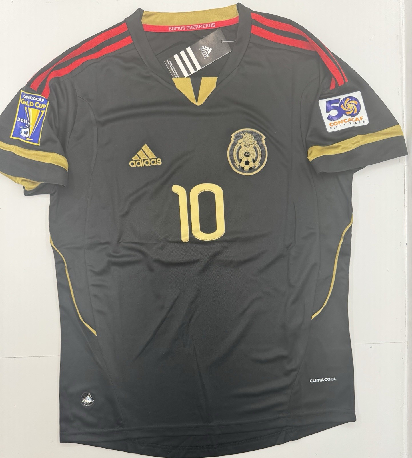 2011 Mexico Away Retro Jersey Gio Dos Santos #10 Vintage Iconic Black Gold Cup