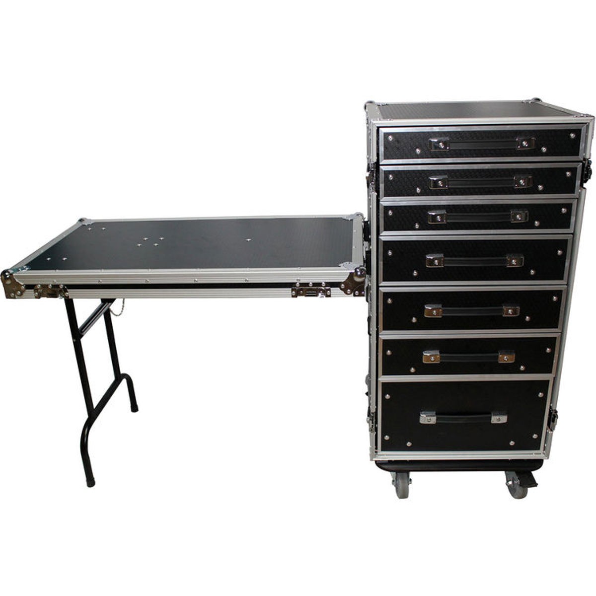 ProX XS-7DTW ATA-300 Style 7-Drawer Workstation Case with Side Table and Casters