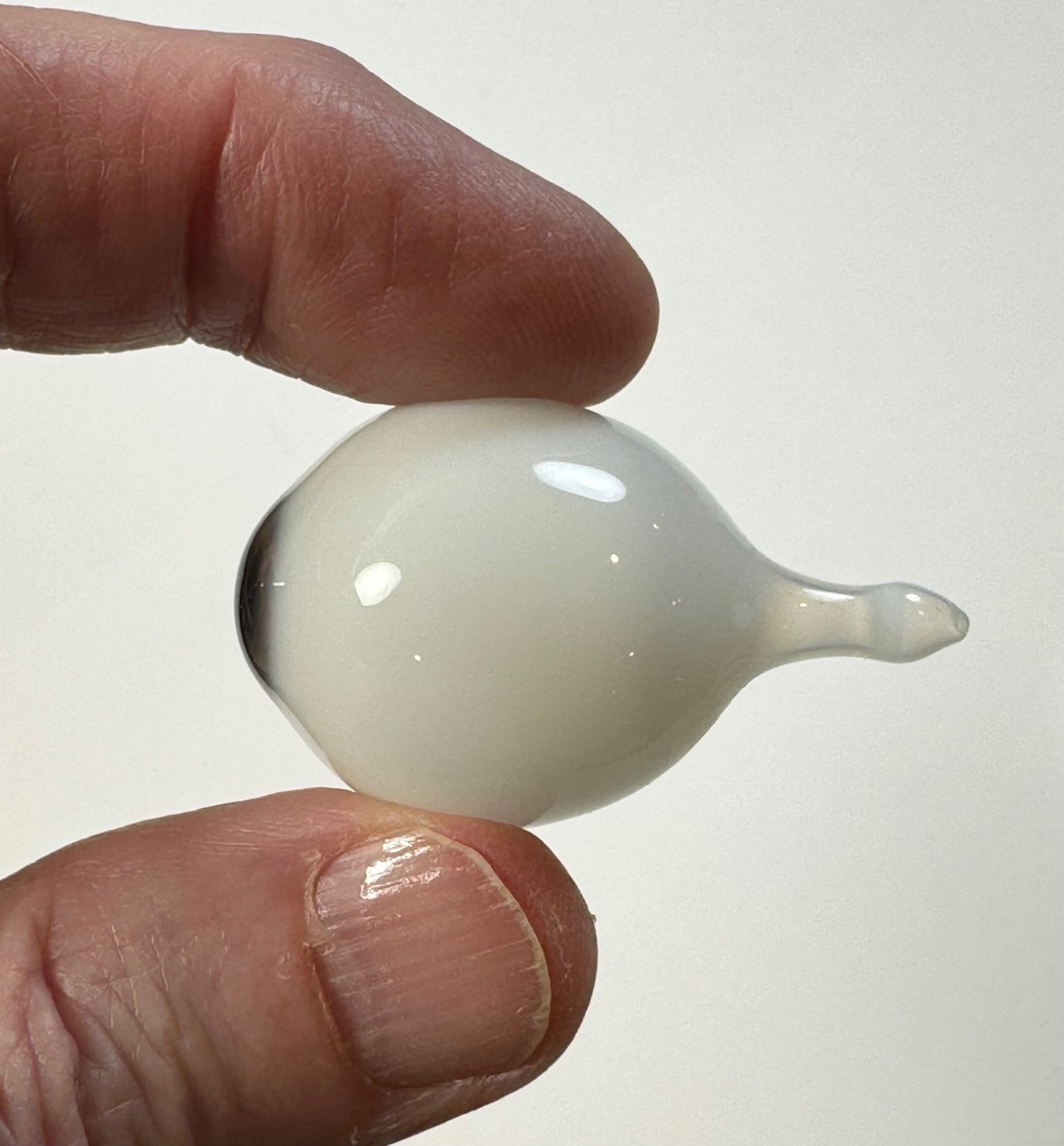 Antique German Hand-Blown Prosthetic Glass Eye, Brown, Used