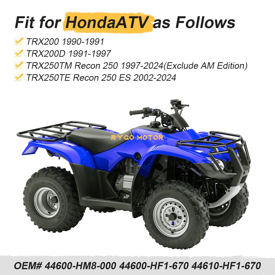 2PCS Front Brake Drum Hub for Honda TRX250 TRX250TM TRX250TE Recon 250 1997-2024