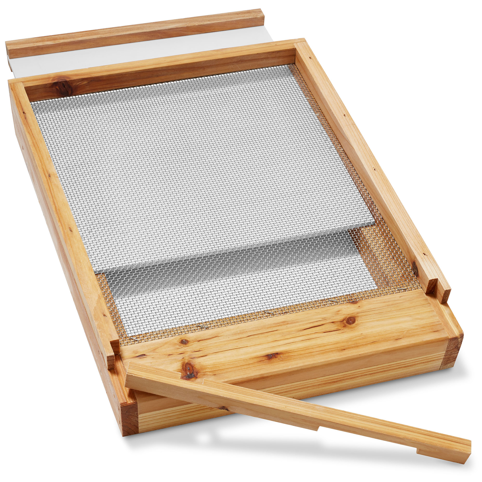Bottom Board for Bee Hive, 100% Beeswax, Stainless Steel Mesh for 10 Frame Hive