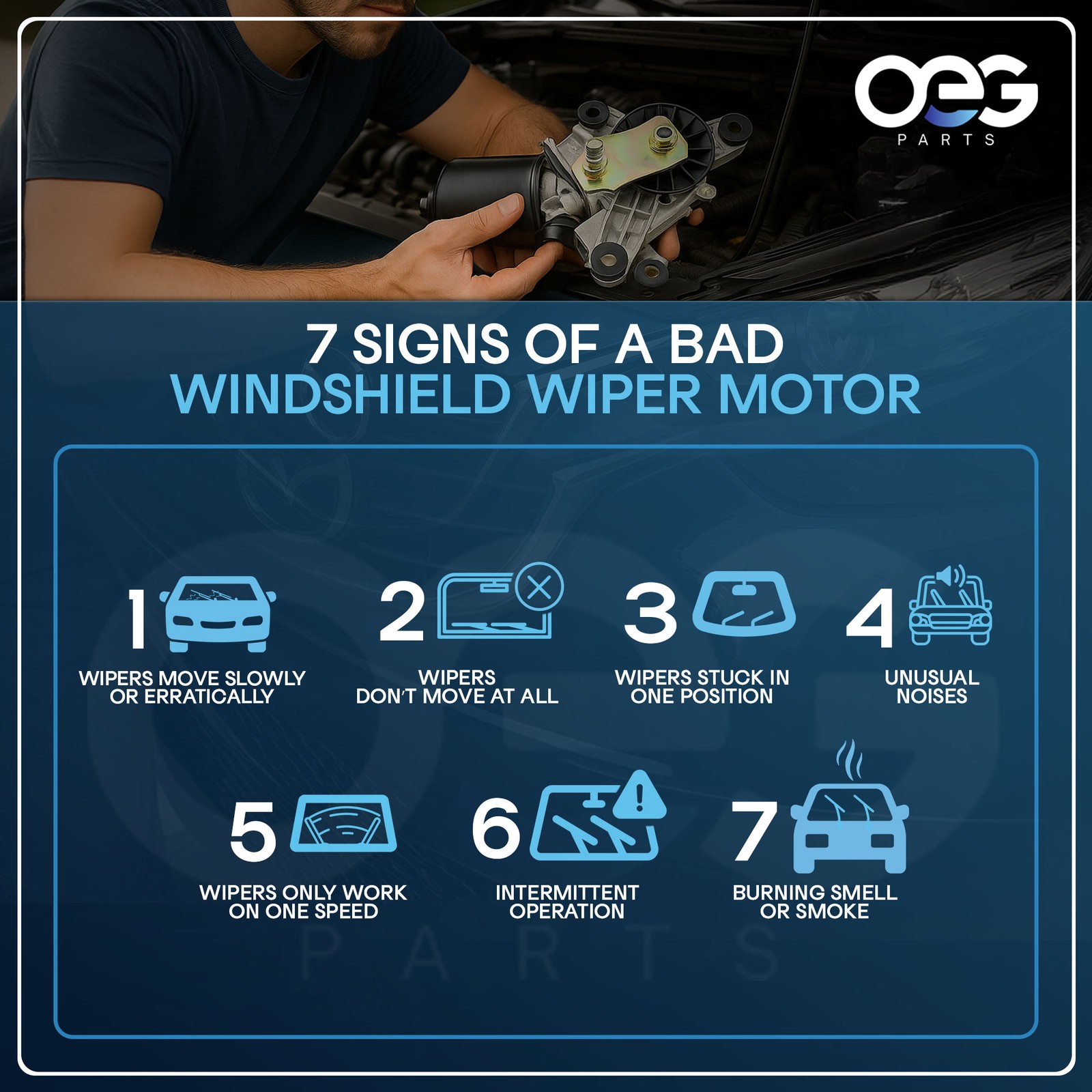 New Windshield Wiper Motor For Ford F700 F800 1987-1996 E7TZ17508A