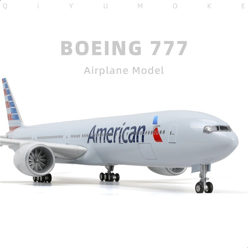Boeing 777-300ER American Airlines 1/130 Scale Diecast Model Plane 47CM Display