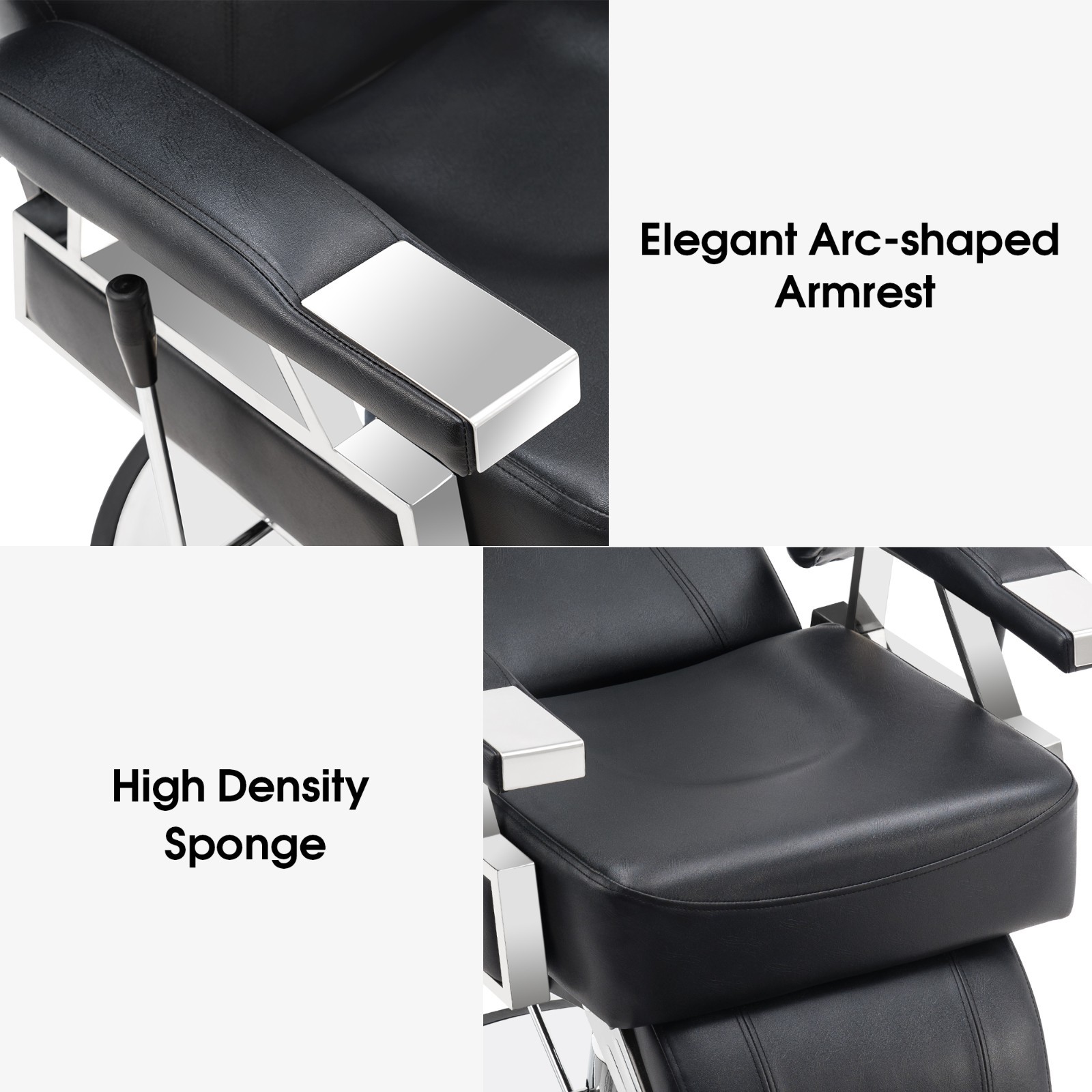 BarberPub All Purpose Barber Chair,Reclining Salon Styling Barbershop 2801