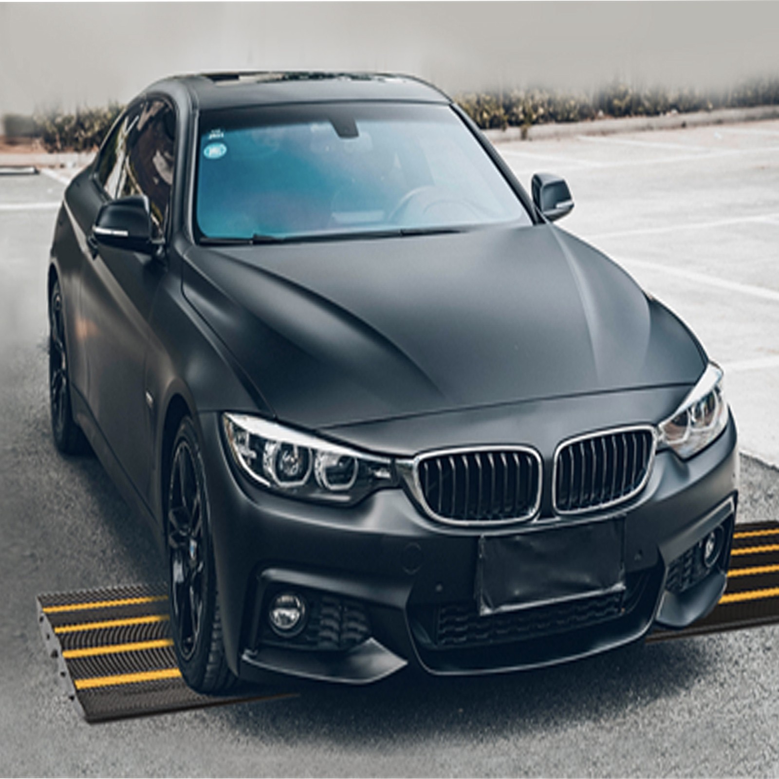 2.6" Rise Rubber Driveway Curb Ramp 15T Heavy Duty Load Threshold Ramp 1 PACK