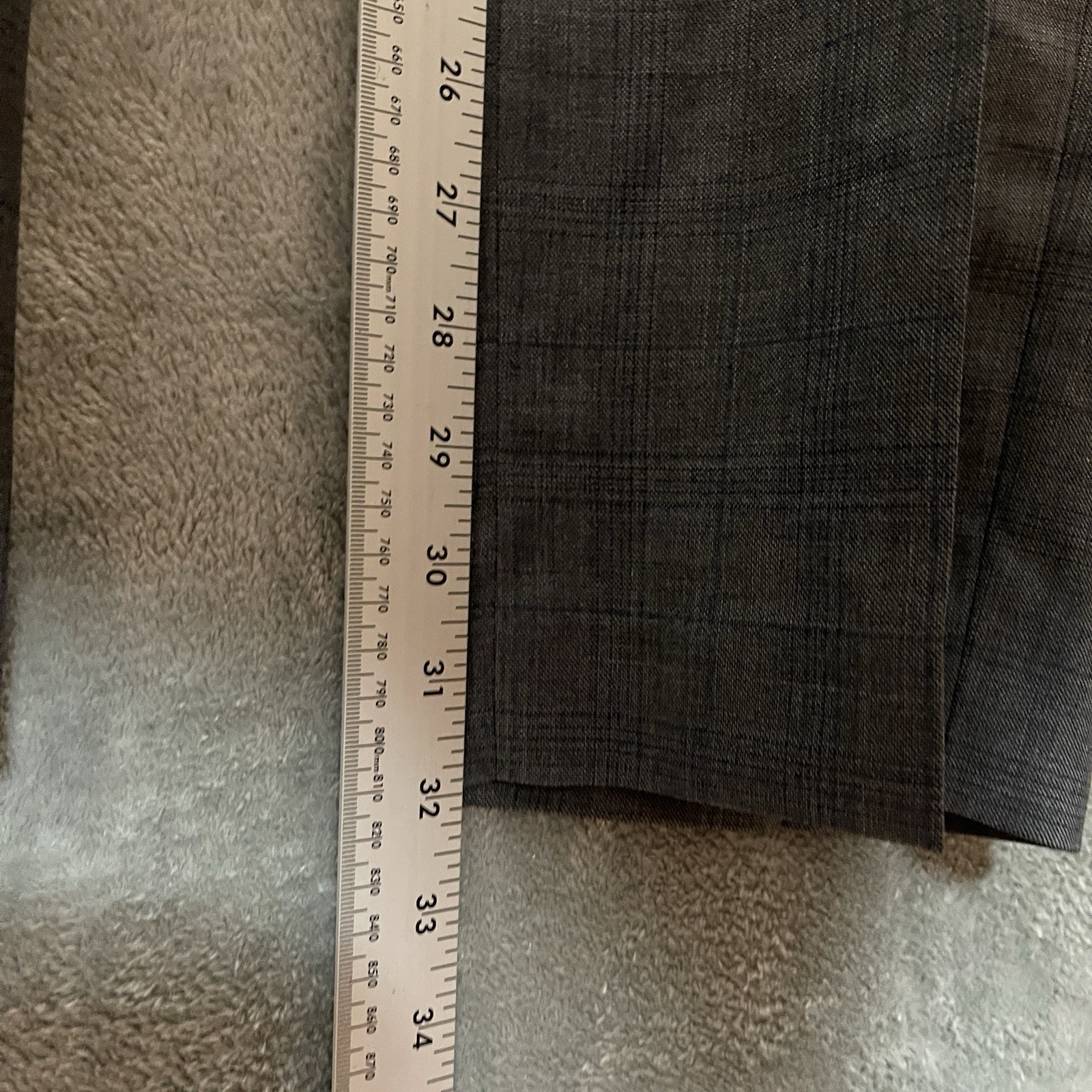 Michael Kors Mens Malone Classic Fit Plaid Stretch Suit Pants Gray Blue Passport