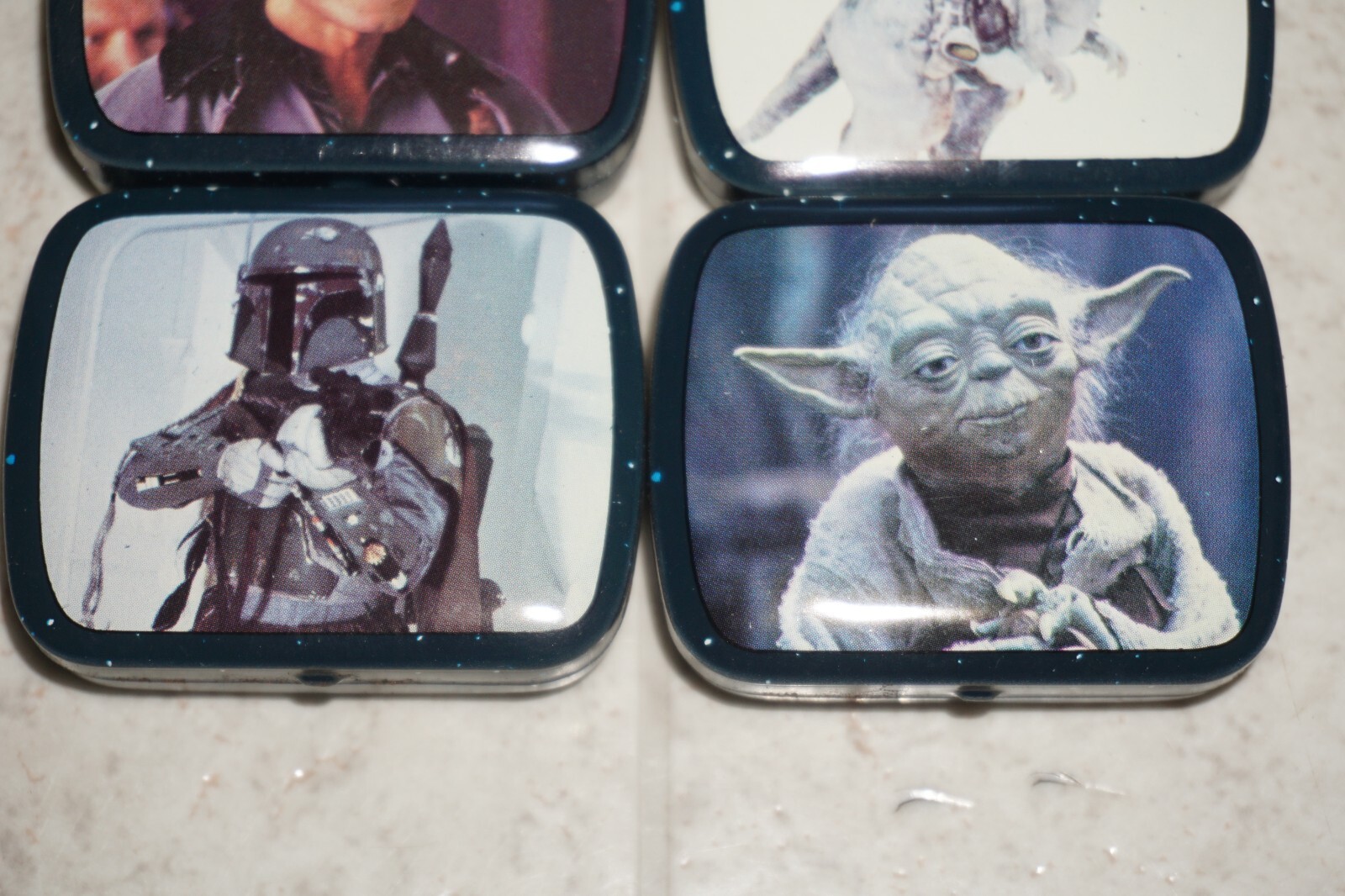 Vintage Star Wars Empire Strikes Back Micro Tins 1980 W/ 72 Tins Store Display