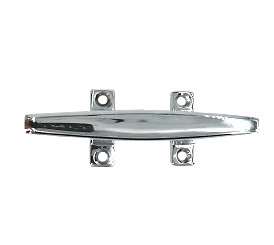 4.5" Boat Cleat - Open Base - Chrome Plated Zinc {SOLD AS A LOT OF 4}
