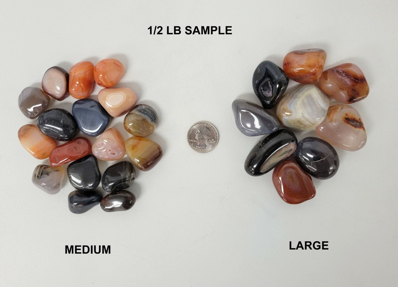 Tumbled Stones Assorted - Mixed Polished Agate Crystals - Bulk Crystals Blend