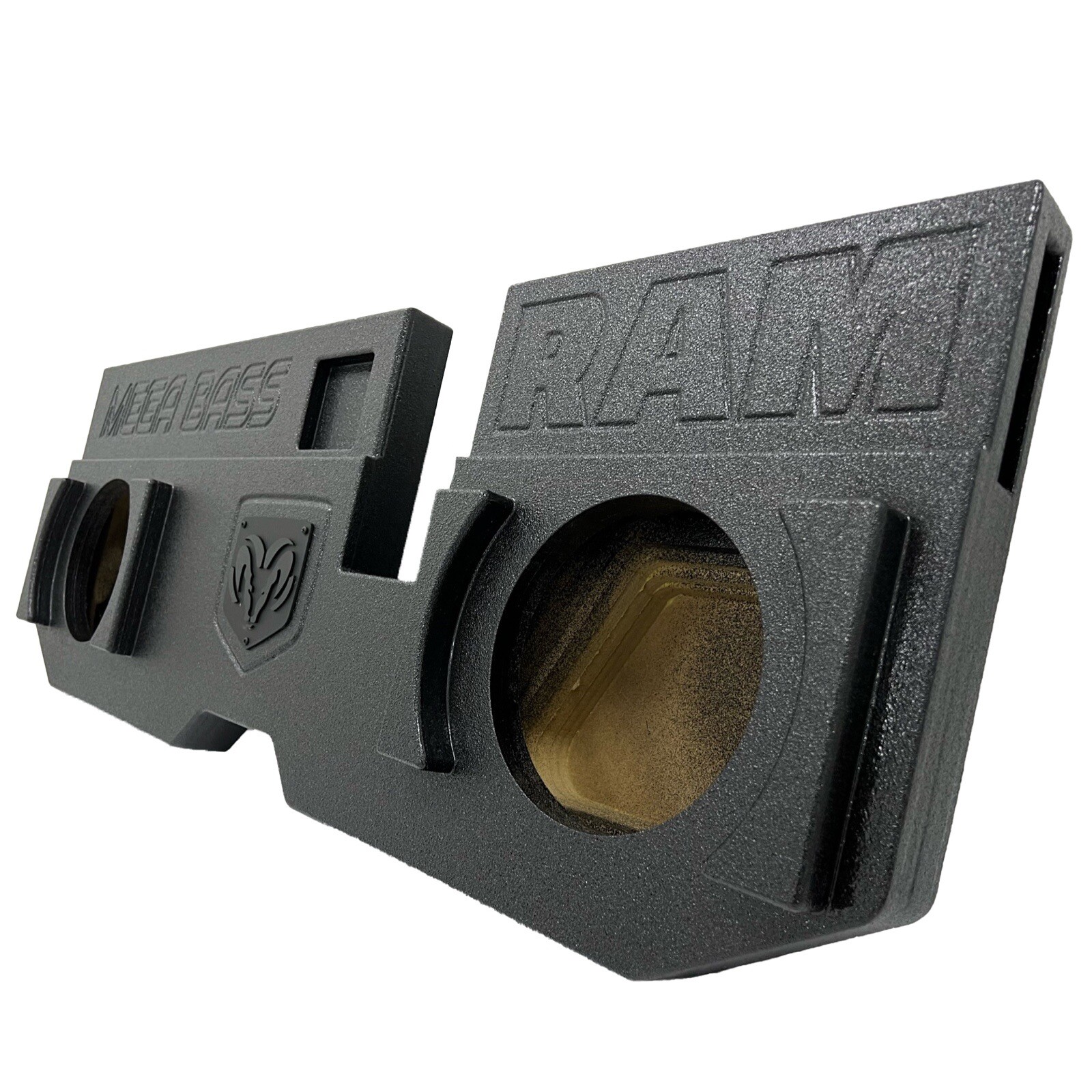 Mega Bass Dodge Ram Quad Cab 02-18 2x10 Inch Subwoofer Box Sub Enclosure Ported