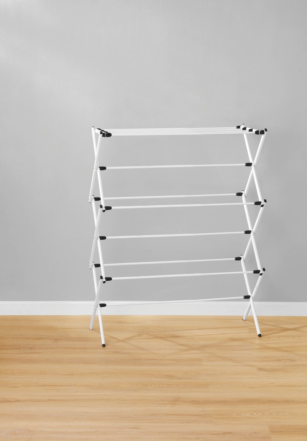 Mainstays Expandable Steel Laundry Clothes Drying Rack, White