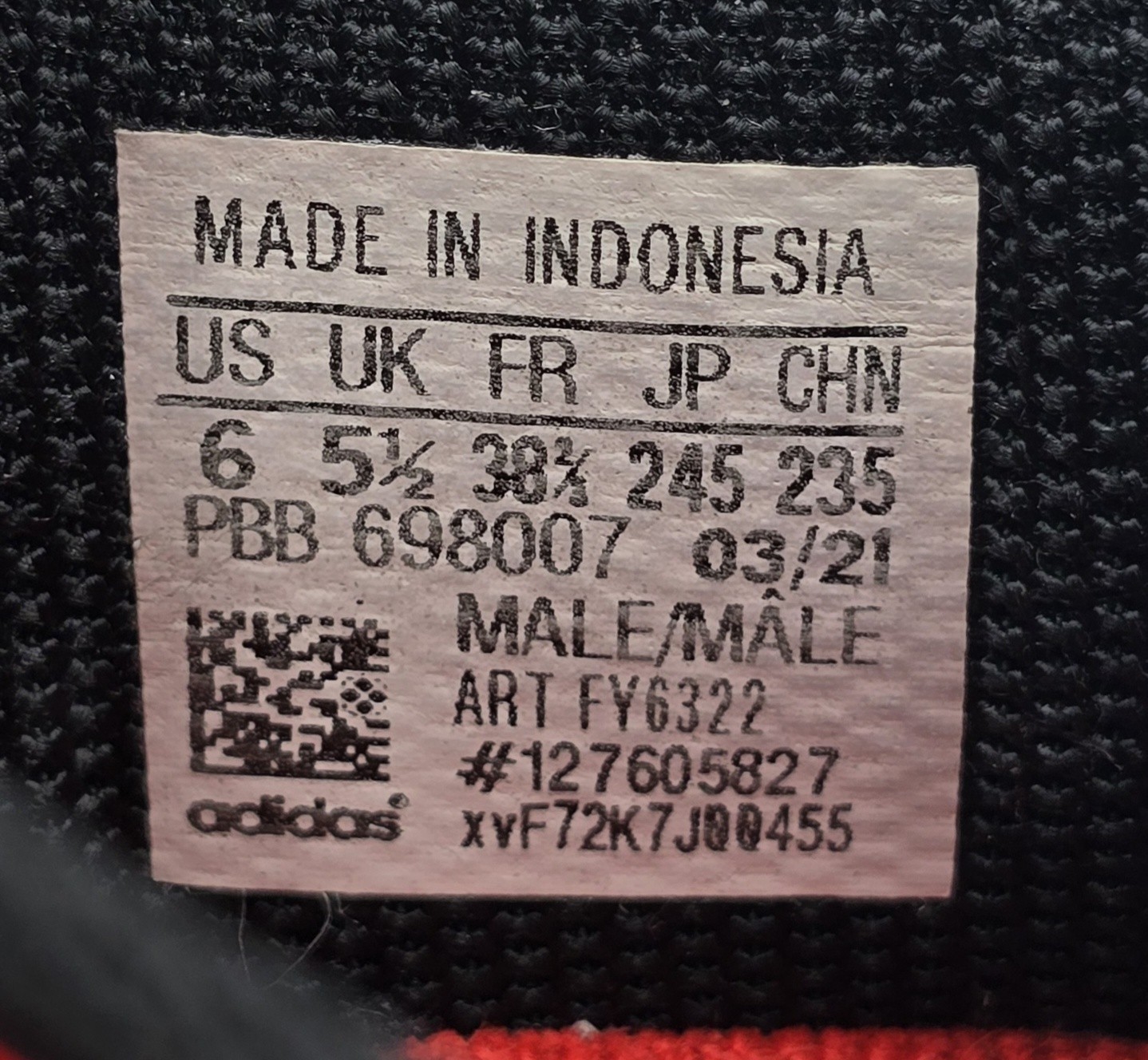 ADIDAS Predator Red/Black Soccer Cleats Size 6