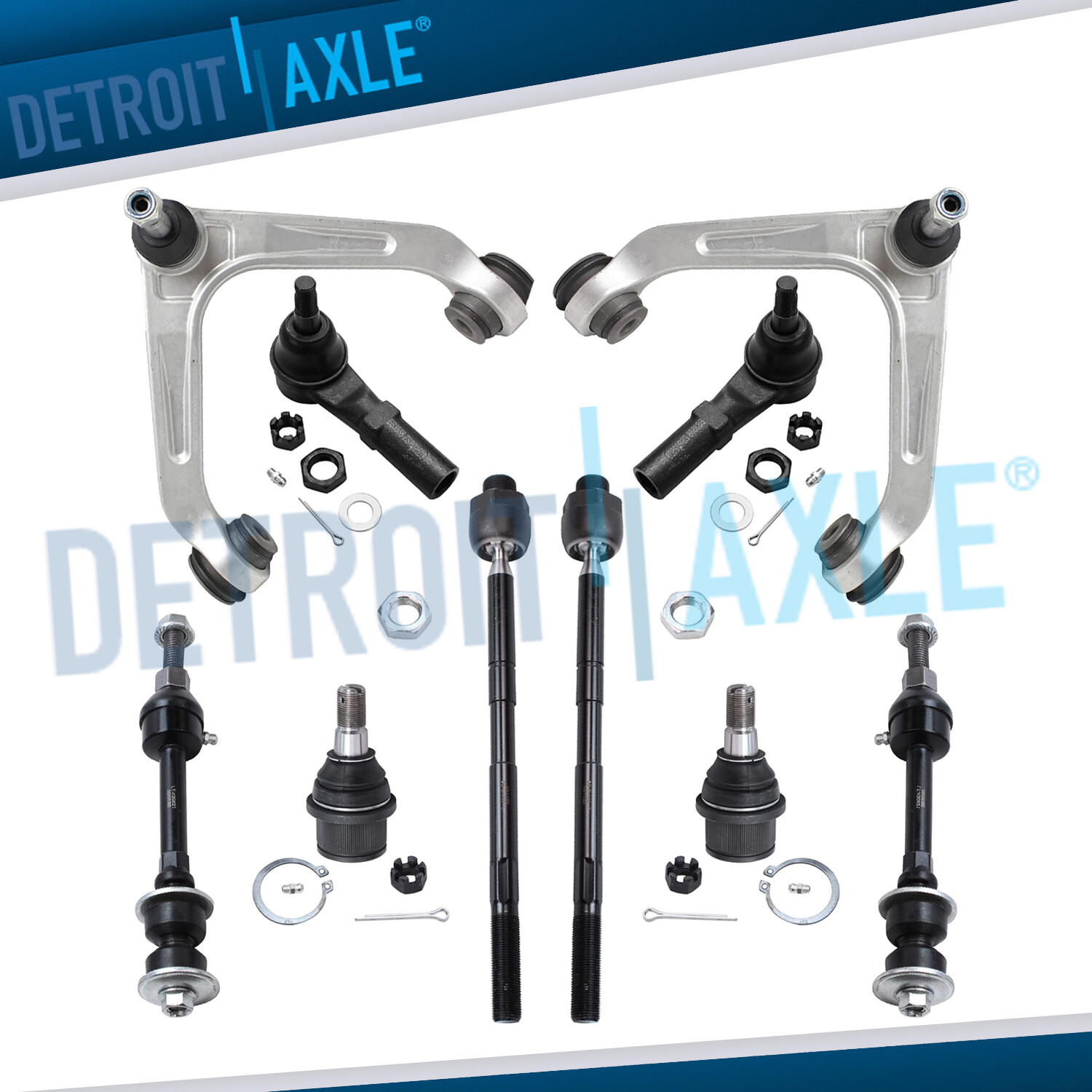 10pc Front Upper Control Arm Sway Bar Tierods for 03-06 Dodge Ram 2500 3500 2WD