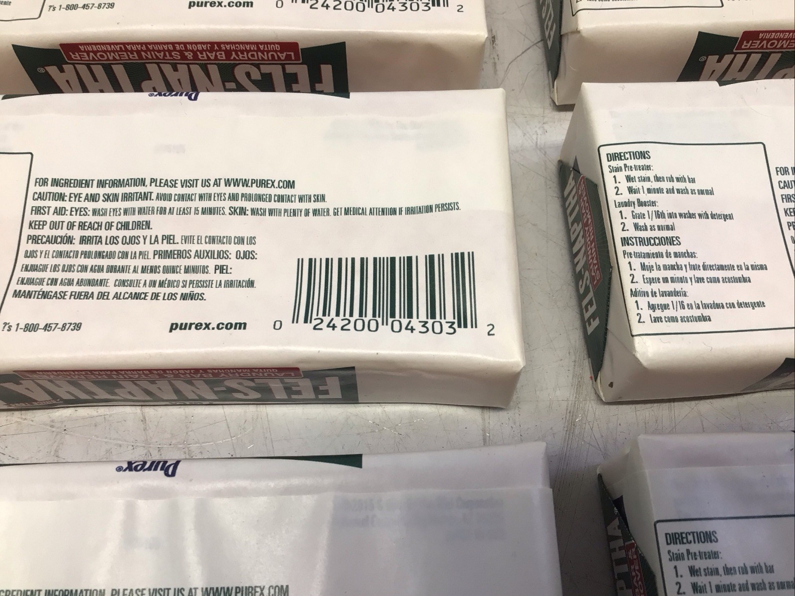 Fels-Naptha Laundry Bar Stain Remover 5 Oz Pack of 6 NO ZOUT