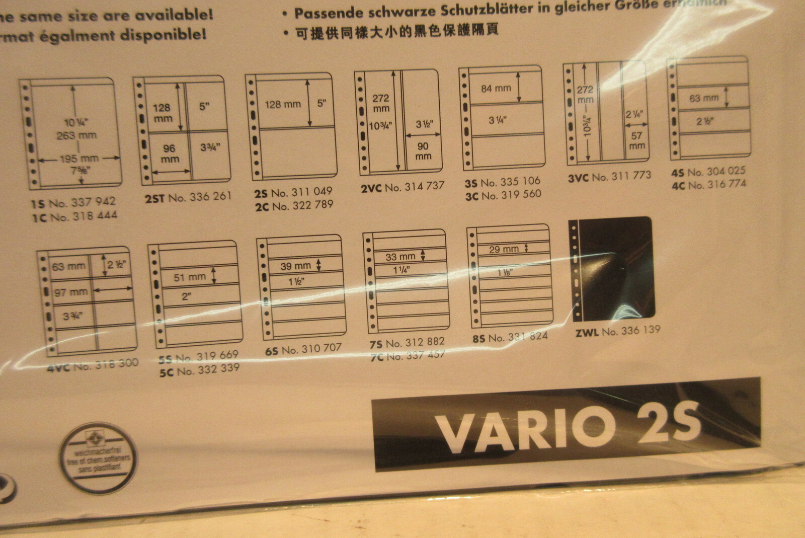 5 Packs of 5 Vario Stamp Stock Pages #2S Leuchtturm No. 311 049 Lighthouse