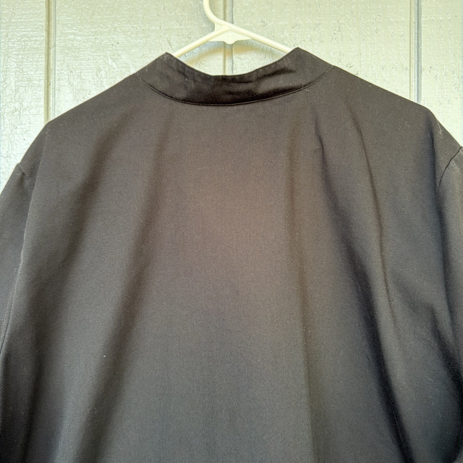 Men's Chef Coat Chefwear Jacket 3X Short Sleeve Black Button Pockets