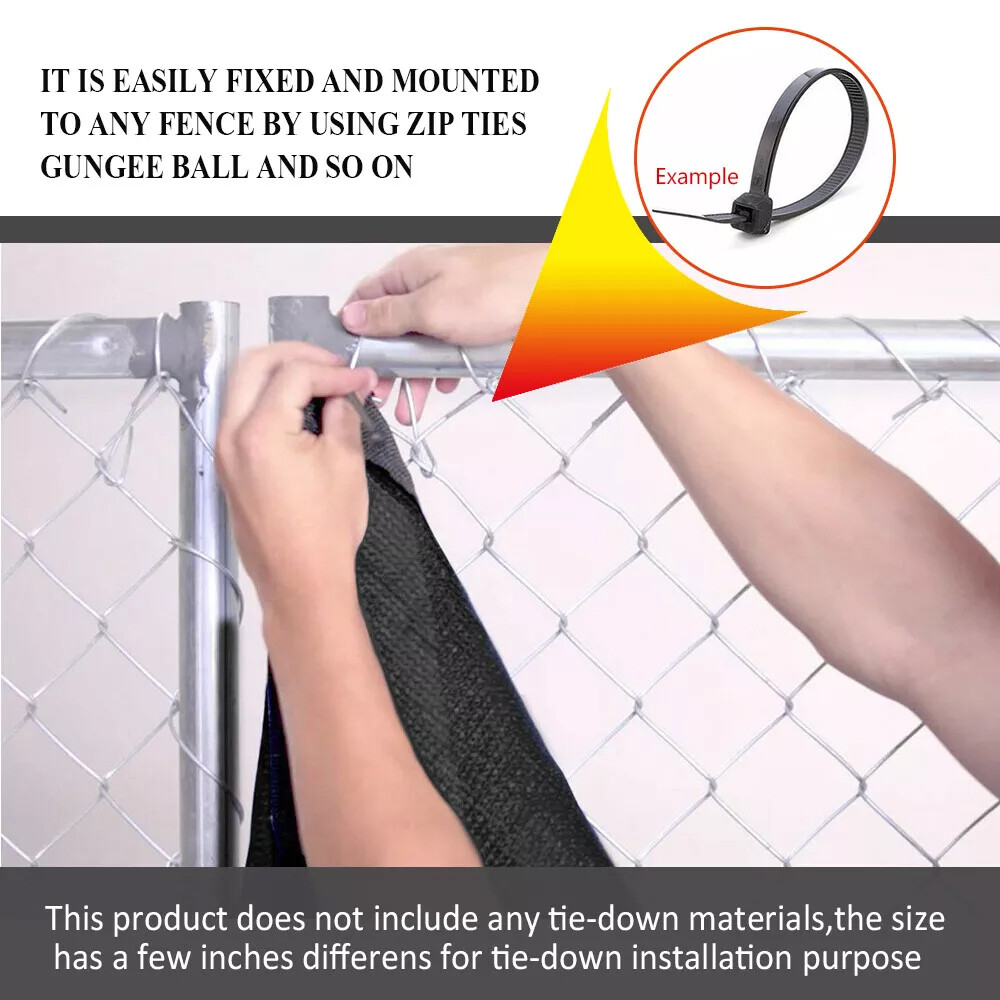 6x50FT Fence Privacy Screen Black HDPE Shade Cloth Winter Garden Patio Deck Gift