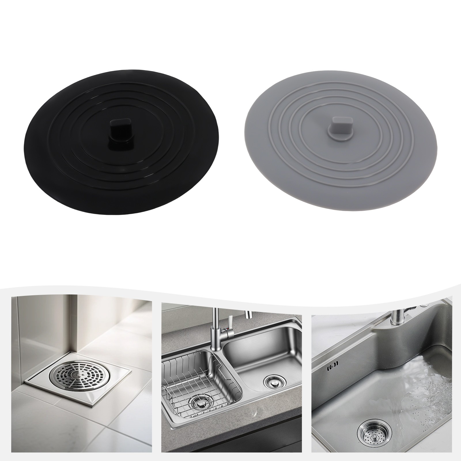 2 Pack Silicone Tub Stoppers, Bathtub Drain Stopper, Sealing Sink Plug