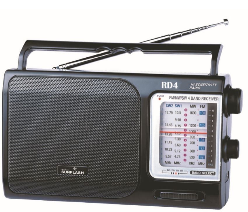 Digital Sunflash RD-4 Compact Portable Digital 4 Band Radio AM/FM/SW1-2 Band