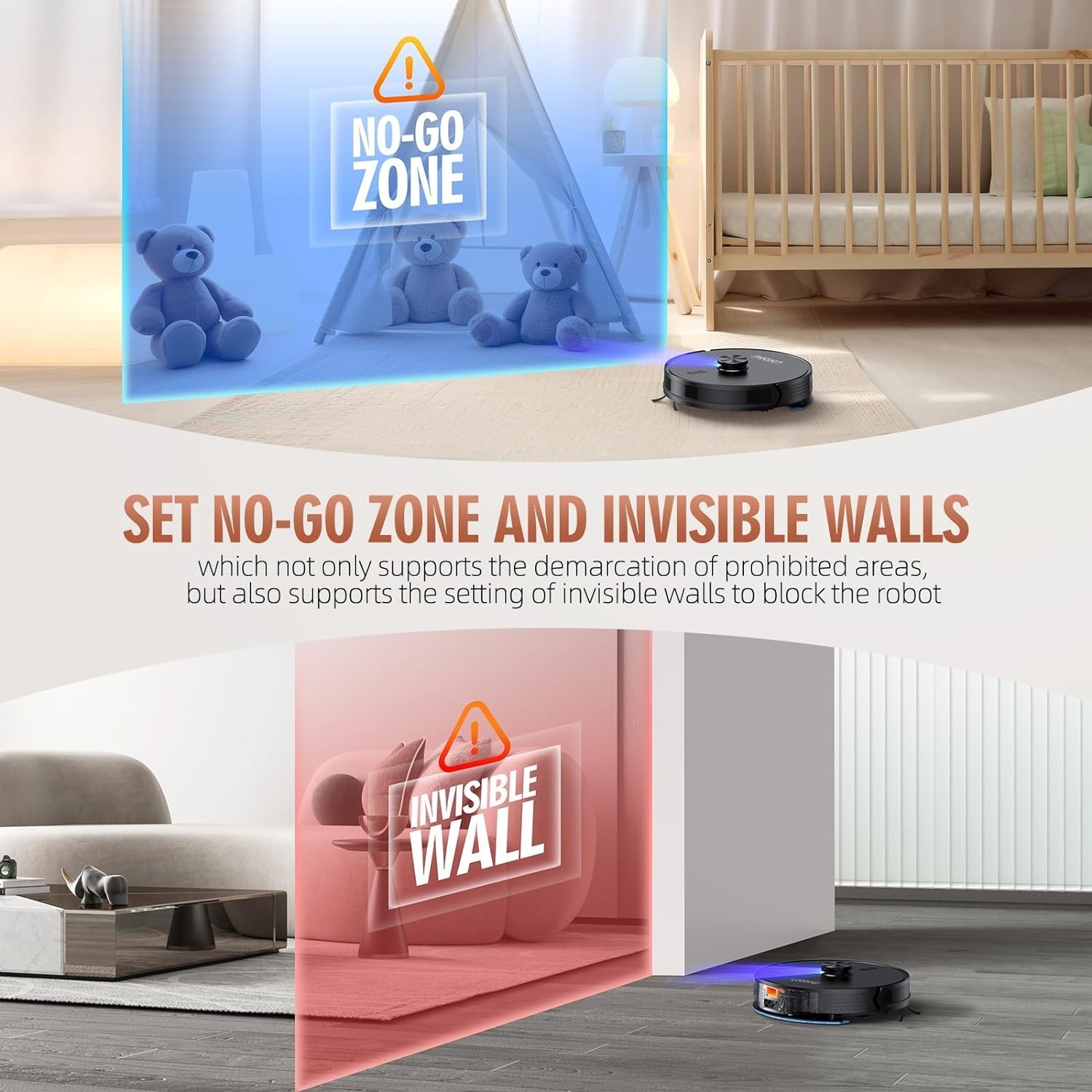 Robot Vacuum and Mop Combo with Self-Emptying Station (60-Day), LiDAR Navigation