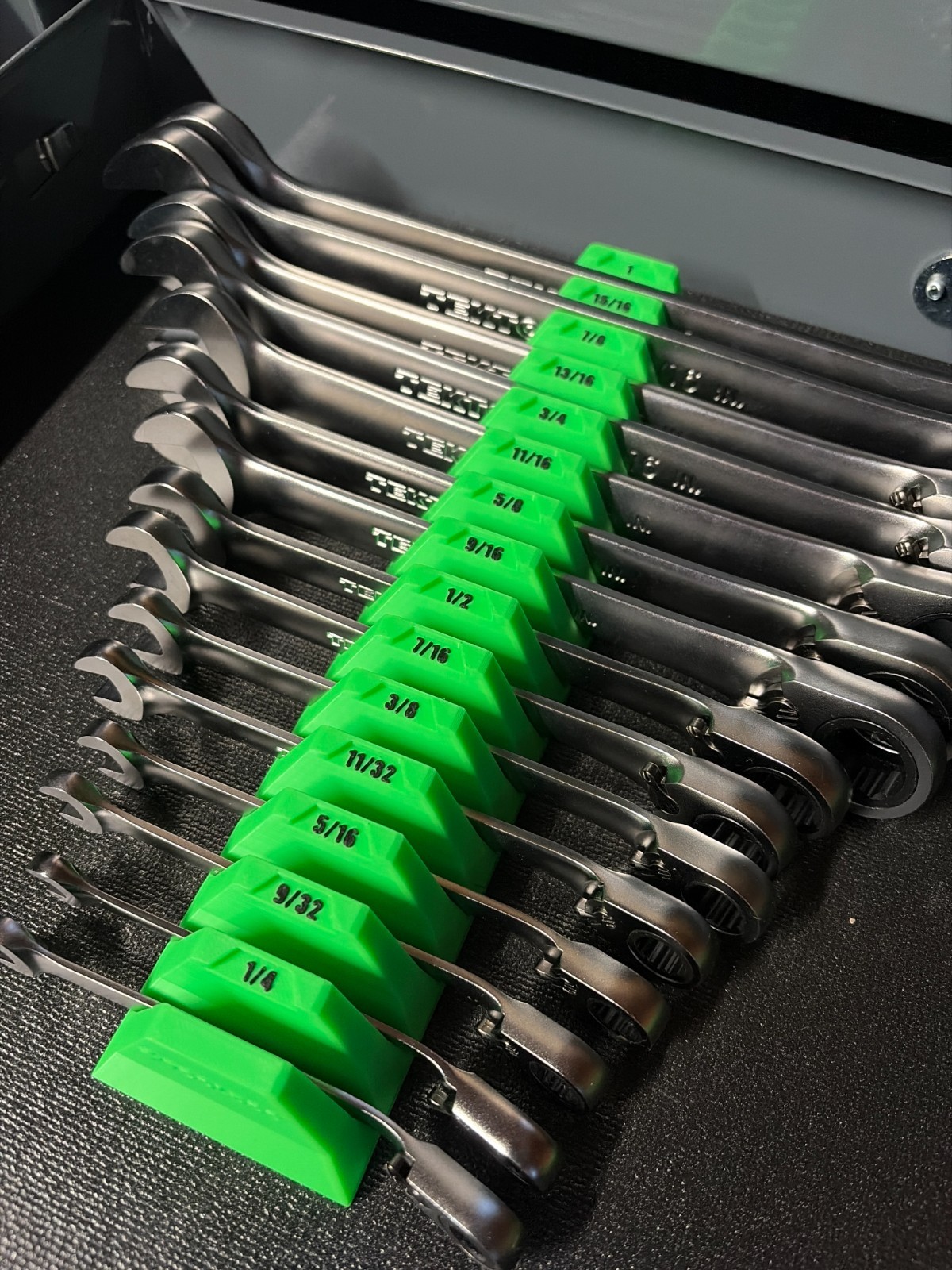 Wrench Holders w/ ID Numbering - Magnetic Tool Organizers / Toolbox Organization
