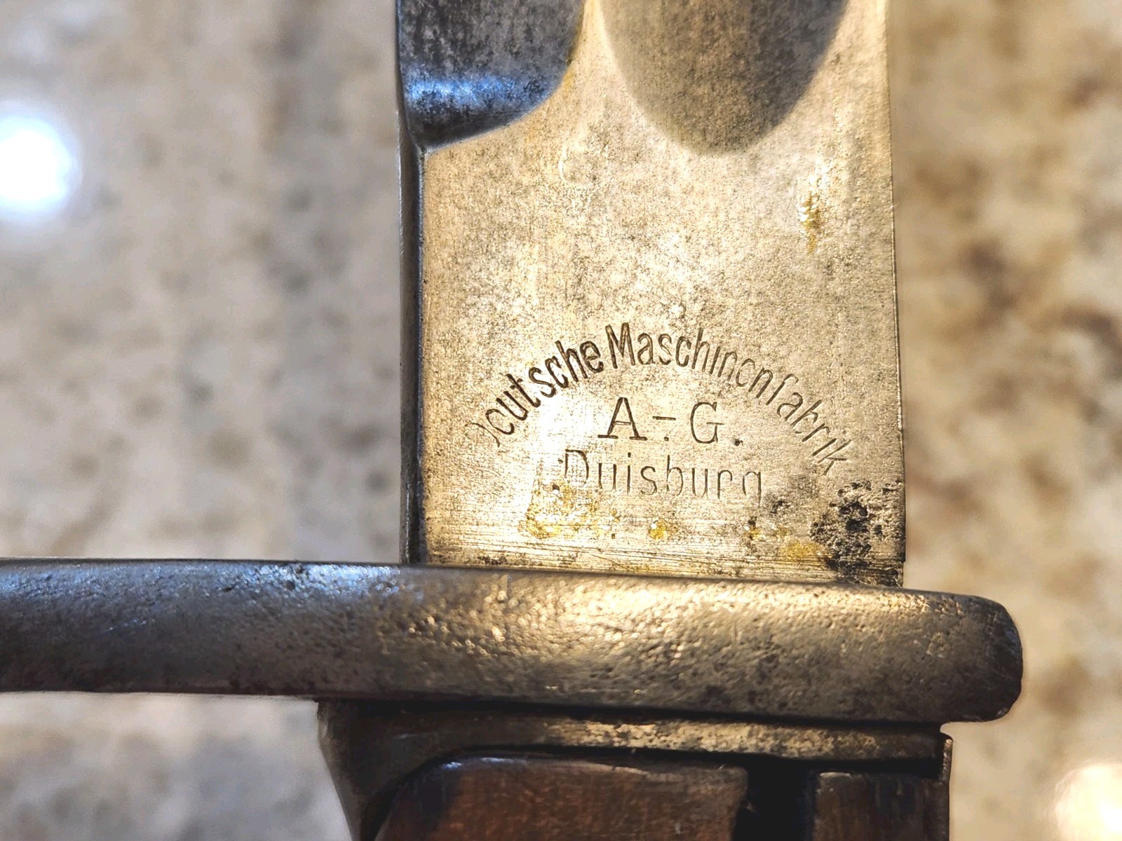 Original WWI German Butcher Blade Bayonet With Sheath (A-G Duisburg)