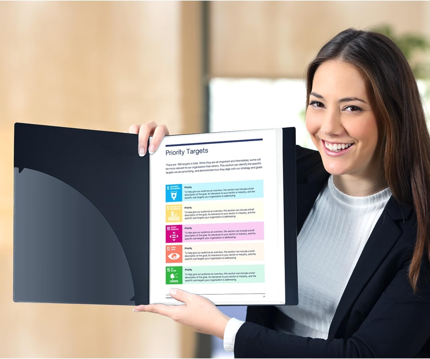 8.5x11 Portfolio Binder - 48-Pocket Organizer for Long-Term Protection