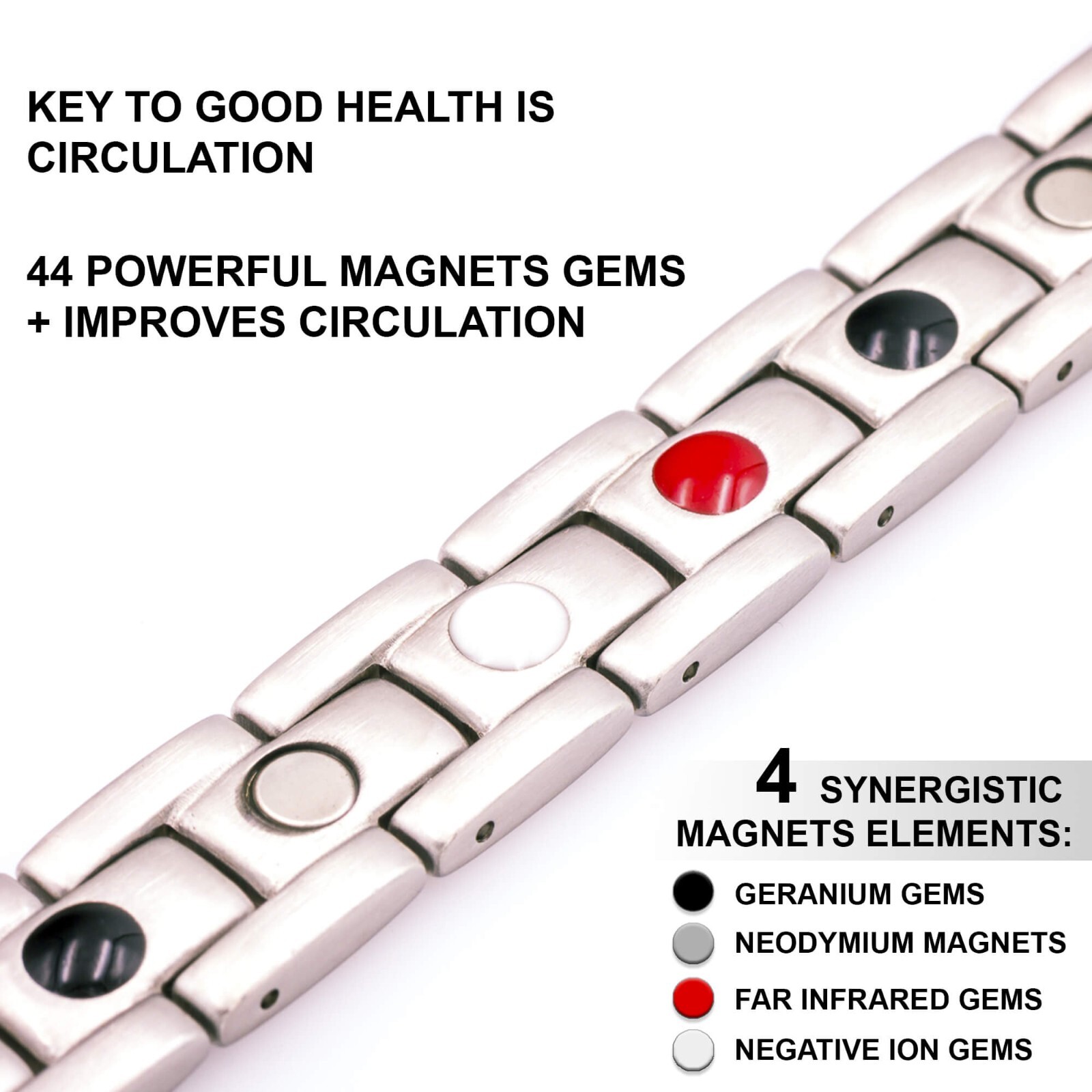 Gold Magnetic Bracelet Therapy Arthritis Pain Energy Balance Joy Great Gift Men