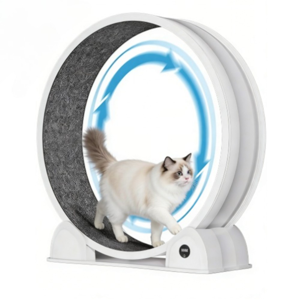 45" Large Cat Exercise Wheel with Pedometer - Indoor Fitness for Weight Loss
