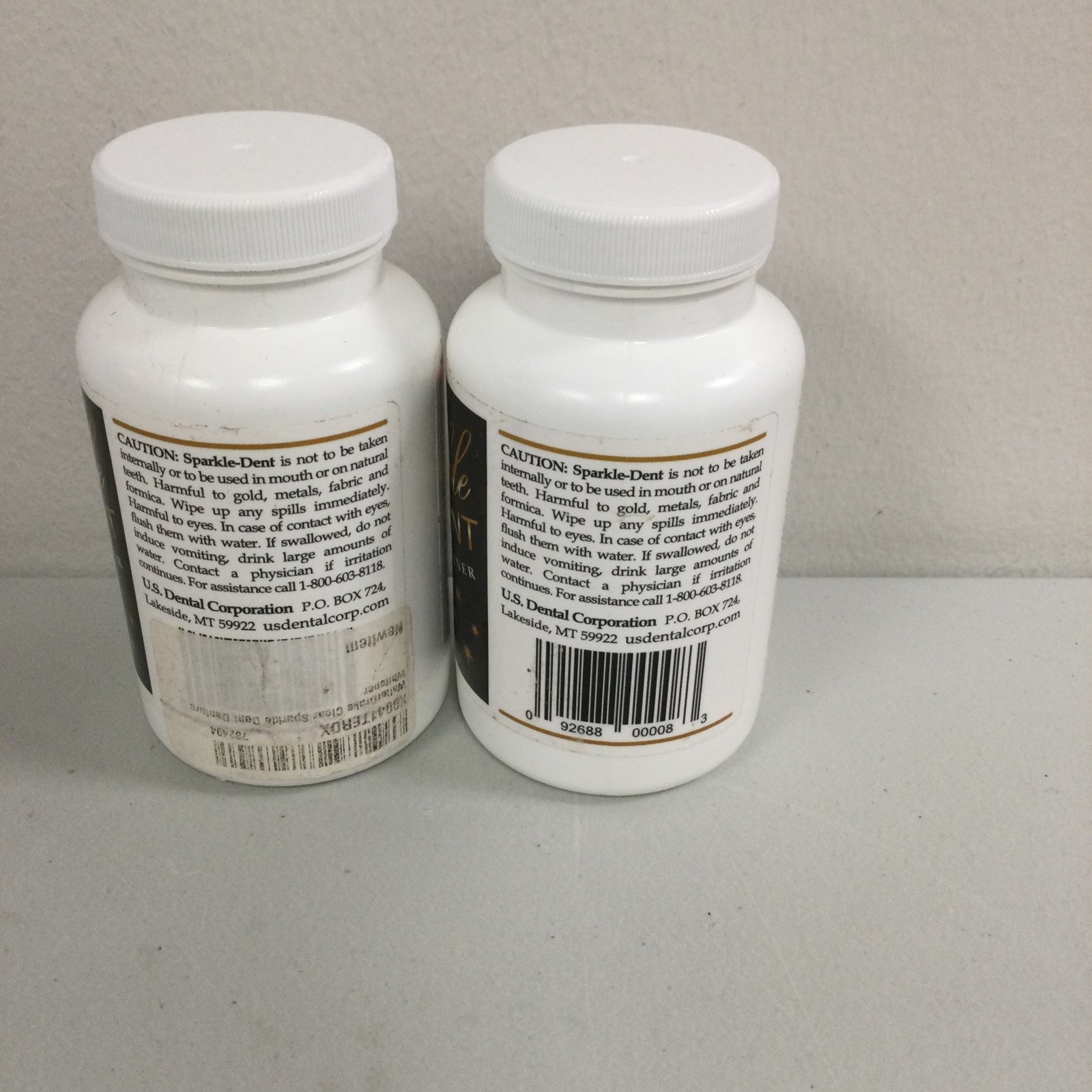 LOT OF 2 Walterdrake Clear Sparkle Dent Denture Whitener