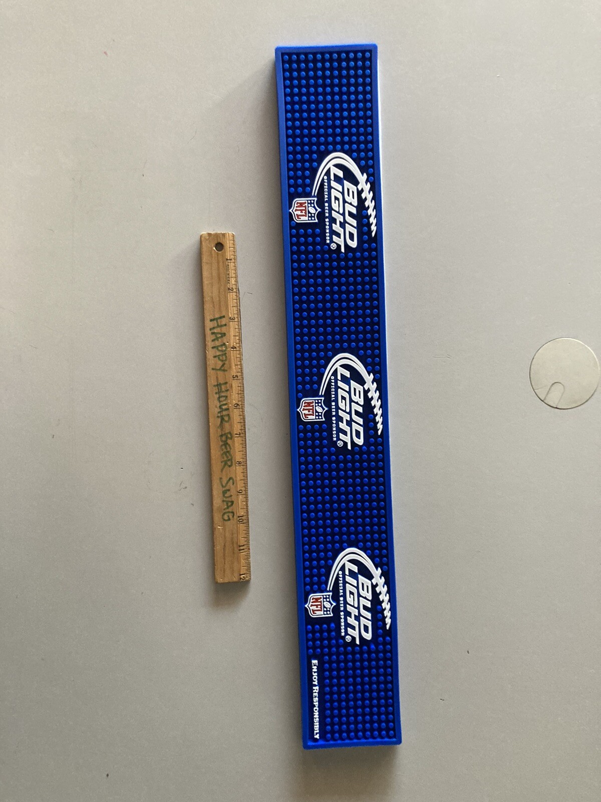 NEW Bud Light NFL Football Beer Rubber Bar Spill Mat for tap Kegerator Barware
