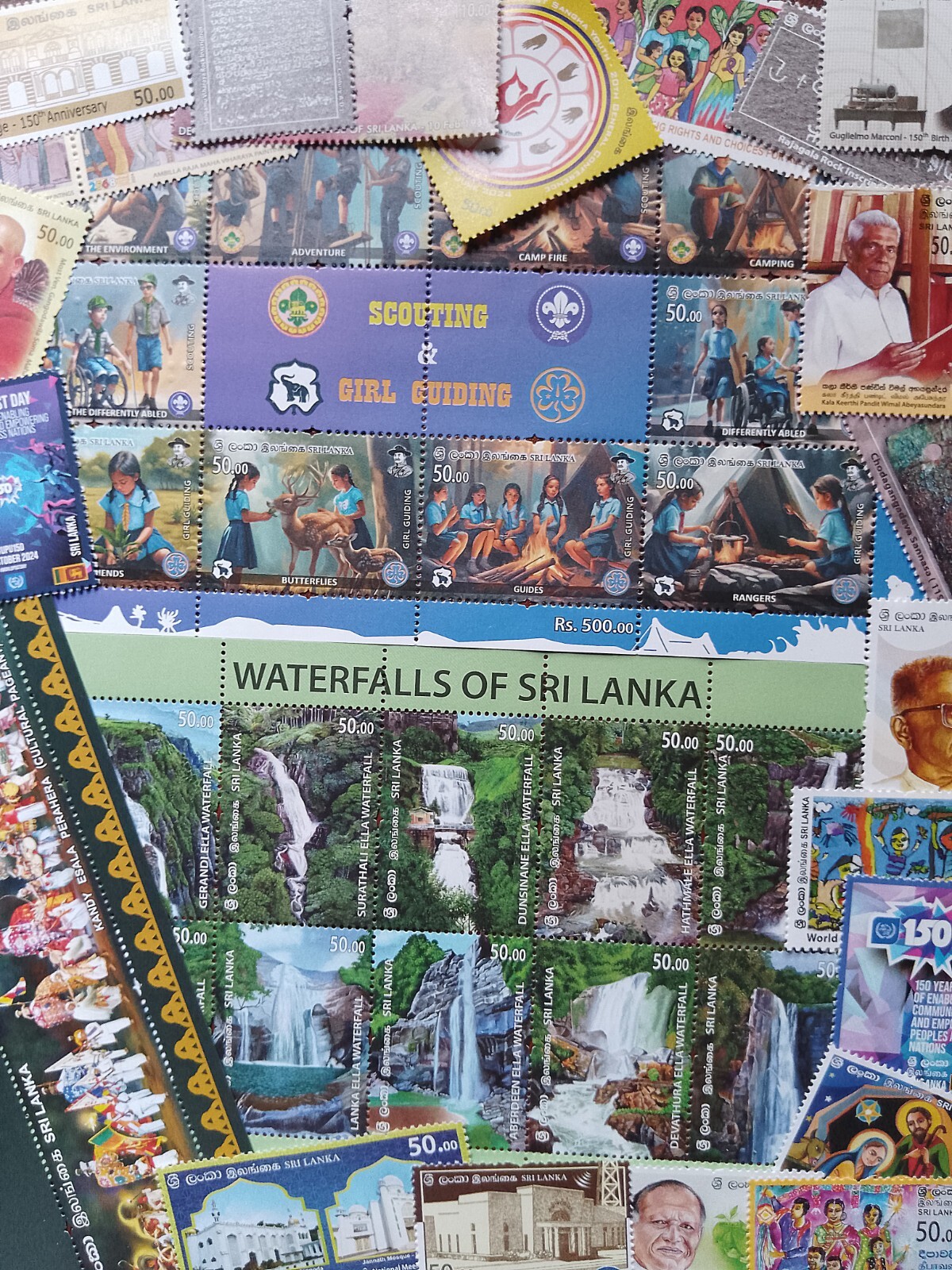 Sri Lanka Stamps Collection 2024 Year Pack Ceylon 45 Stamps (24 Individual,3MS)