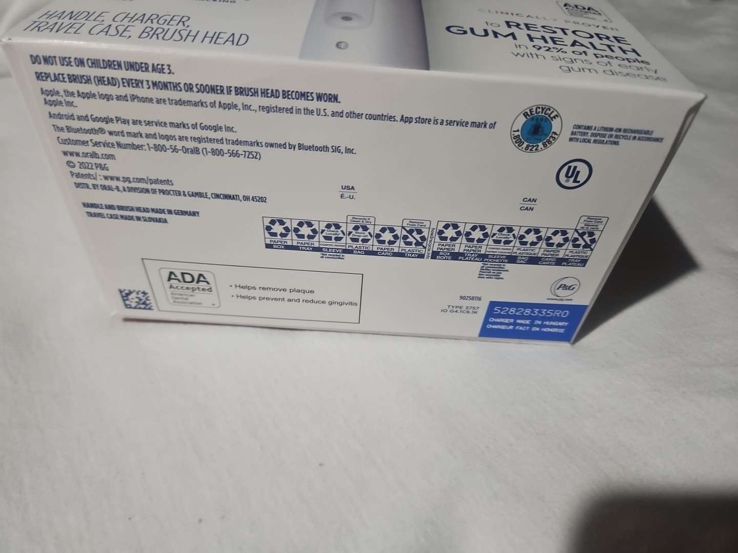 Oral-B iO Series 4 Gum Sensitive Care Rechargeable Electric Toothbrush White NEW