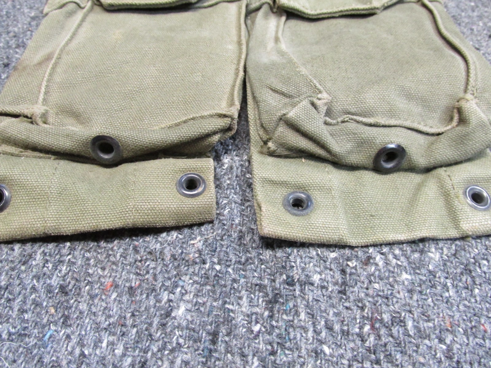 PAIR OF VIETNAM WAR ERA USGI M-FOURTEEN RIFLE SINGLE POCKET MAGAZINE POUCHES