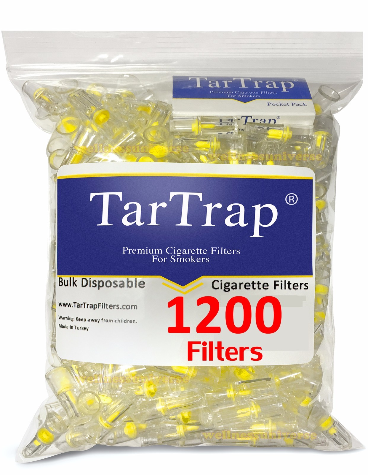 TarTrap Disposable Cigarette Filter Bulk Pack (1200 Filters)