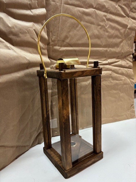 CIVIL WAR REENACTMENT WOODEN LANTERN