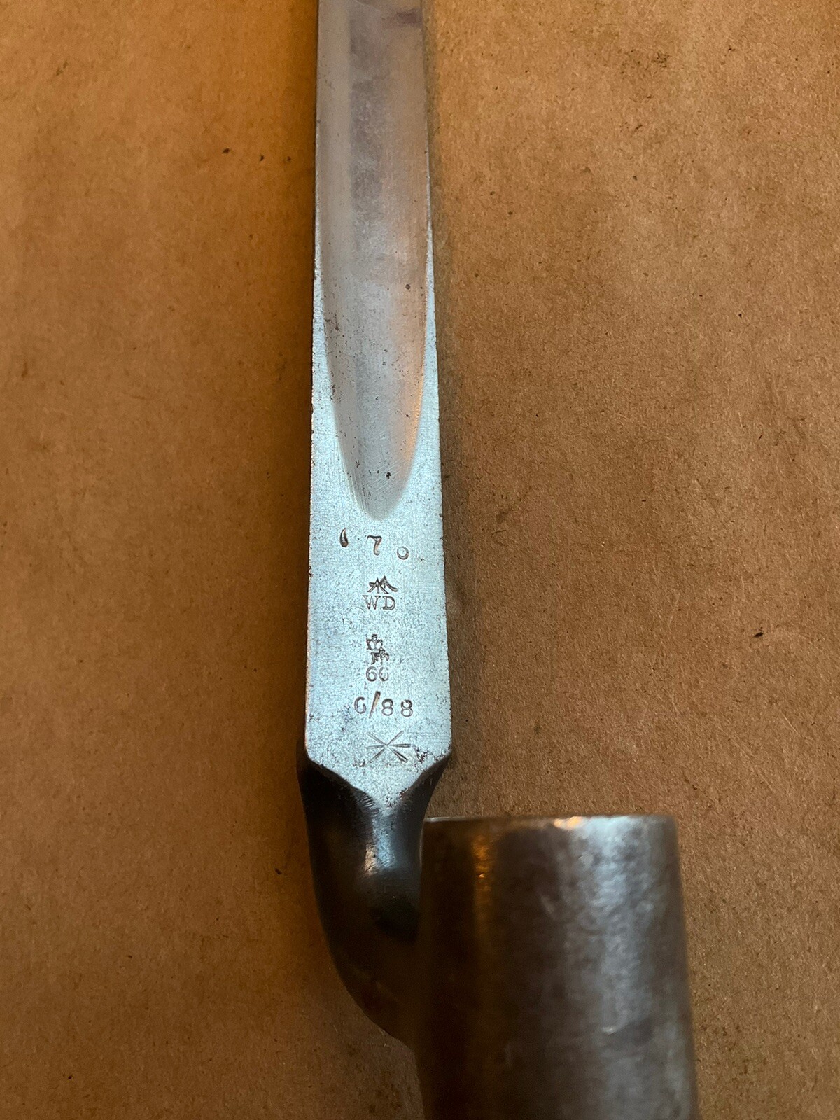 British Musket Bayonet Dated 06/1888